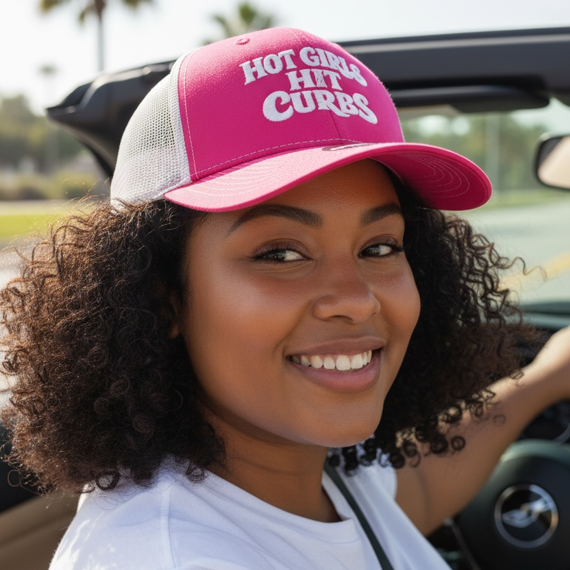 Hot Girls Hit Curbs Trucker Hat