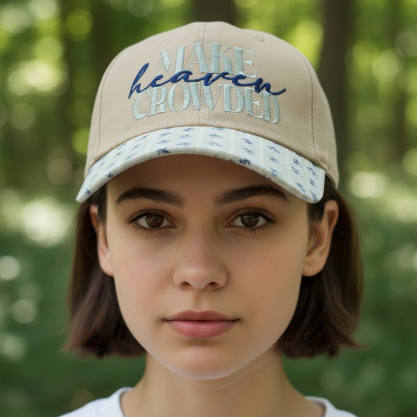 Make Heaven Crowded Embroidered Trucker Hat