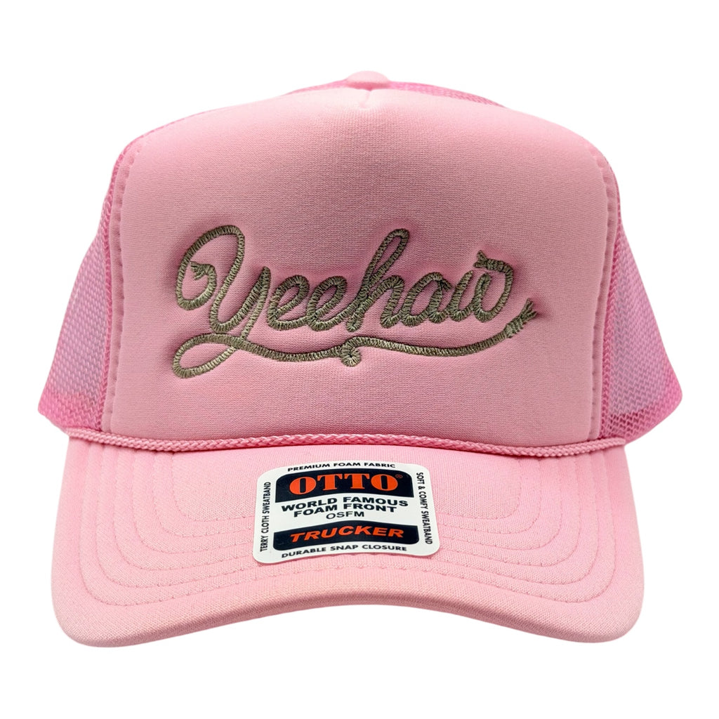 Yeehaw Trucker Hat – Premium Textured Embroidered Snapback